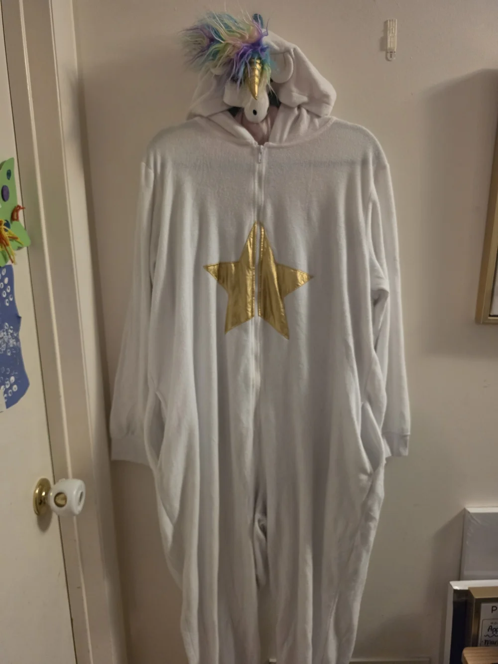Unicorn Onesie with Hood And Tail Size 3x/4x
